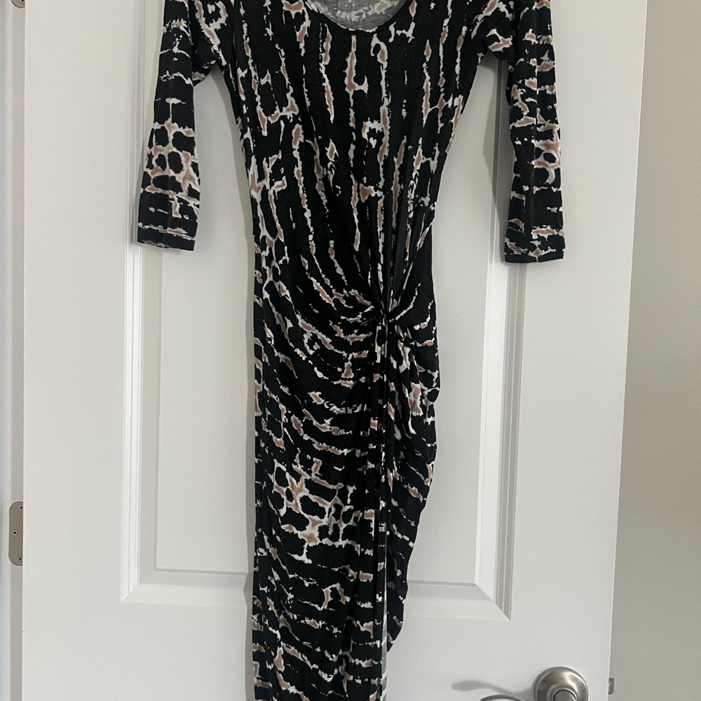 VENUS 3/4 Sleeve High Low Cotton Dress